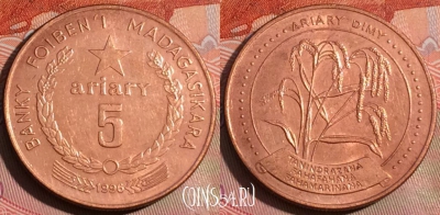 Мадагаскар 5 ариари 1996 года, KM# 23, 252a-113