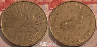 Македония 2 денара 1993 года, KM# 3, 138b-006