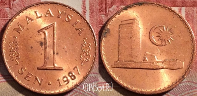 Малайзия 1 сен 1987 года, KM# 1a, 215-143