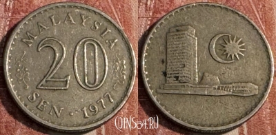 Малайзия 20 сенов 1977 года, KM# 4, 103s-134