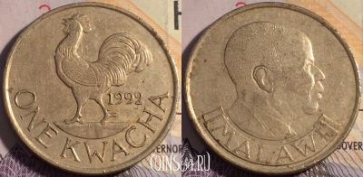 Малави 1 квача 1992 года, KM# 20, 179a-122