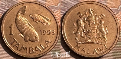 Малави 1 тамбала 1995 года, KM# 33, UNC, 508s-093