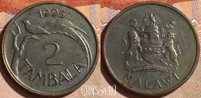 Малави 2 тамбалы 1995 года, KM# 34, 464q-219