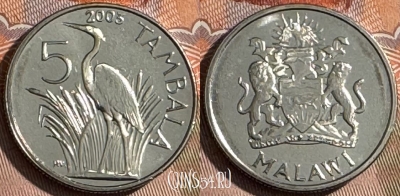 Малави 5 тамбал 2003 года, KM# 32.2, UNC, 504s-018