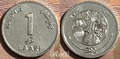 Мальдивы 1 лари 2012 года, KM# 68, UNC, s508s-142