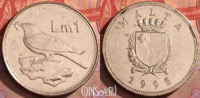 Мальта 1 лира 1995 года, KM# 99, 080l-053