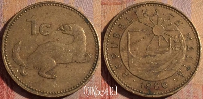 Мальта 1 цент 1986 года, KM# 78, 170a-032