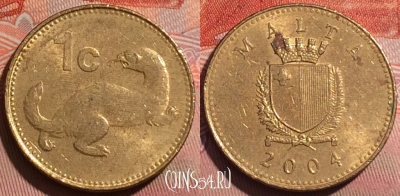 Мальта 1 цент 2004 года, KM# 93, 249a-051