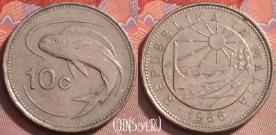 Мальта 10 центов 1986 года, KM# 76, 129j-030