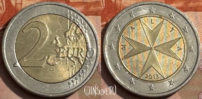 Мальта 2 евро 2013 года, KM# 132, 468s-602