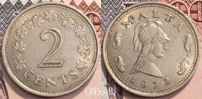 Мальта 2 цента 1972 года, KM 9, 116-129