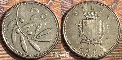 Мальта 2 цента 2004 года, KM# 94, s057s-081