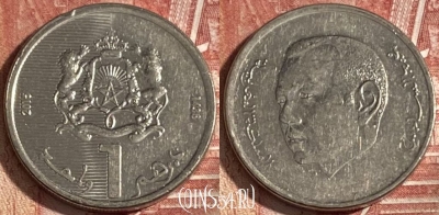 Марокко 1 дирхам 2015 года (1436), Y# 139, 344r-016