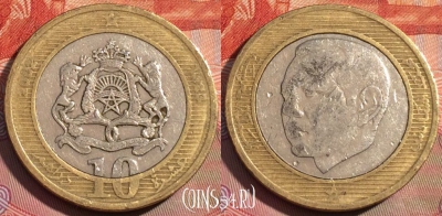 Марокко 10 дирхамов 2002 года (1423), Y# 110, 272a-136