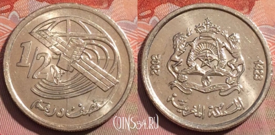 Марокко 1/2 дирхама 2002 года (1423), Y# 116, 243a-024