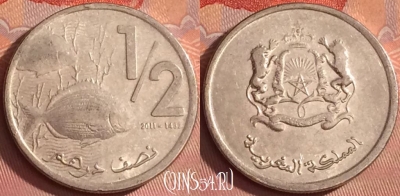 Марокко 1/2 дирхама 2011 года (1432), Y# 138, 334l-129