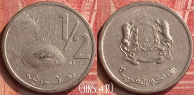 Марокко 1/2 дирхама 2011 года (1432), Y# 138, 397-132