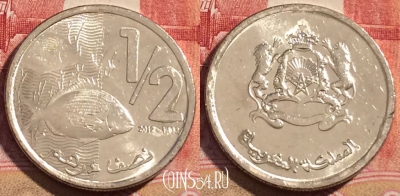 Марокко 1/2 дирхама 2012 года (1433), Y# 138, 066c-031