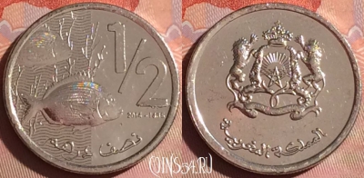 Марокко 1/2 дирхама 2014 года (1435), Y# 138, 043i-024