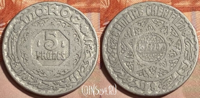 Марокко 5 франков 1951 года (1370), Y# 48, 464q-257