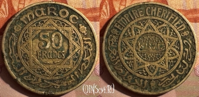 Марокко 50 франков 1952 года (1371), Y# 51, 374s-089