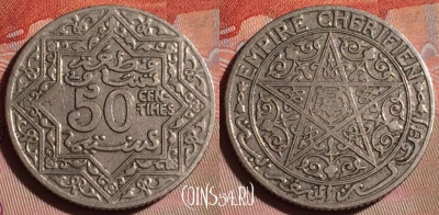 Марокко 50 сантимов 1921 года, Y# 35, 105f-080