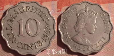 Маврикий 10 центов 1963 года, KM# 33, 054i-093
