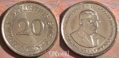 Маврикий 20 центов 2005 года, KM# 53, 115b-067