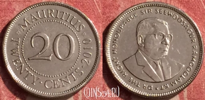Маврикий 20 центов 2010 года, KM# 53, 439-110