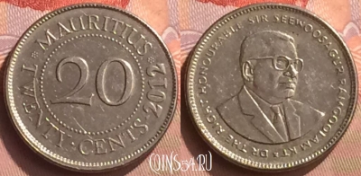 Маврикий 20 центов 2012 года, KM# 53, 078o-072