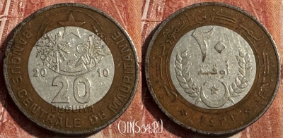 Мавритания 20 угий 2010 года, KM# 8, 224s-076