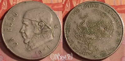 Мексика 1 песо 1971 года, KM# 460, 297l-069