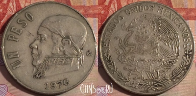 Мексика 1 песо 1976 года, KM# 460, 147a-128