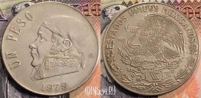 Мексика 1 песо 1979 года, KM# 460, 114-073