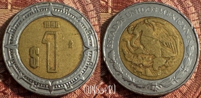 Мексика 1 песо 1996 года, KM# 603, 360s-053