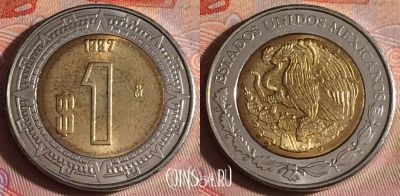Мексика 1 песо 1997 года, KM# 603, 338-038