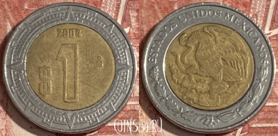 Мексика 1 песо 2004 года, KM# 603, 347r-100