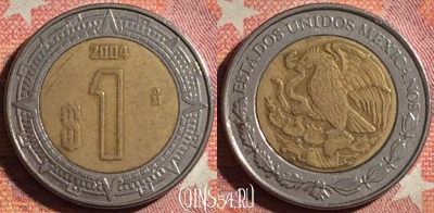 Мексика 1 песо 2004 года, KM# 603, 370-023