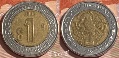 Мексика 1 песо 2008 года, KM# 603, 383r-144