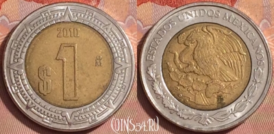 Мексика 1 песо 2010 года, KM# 603, 358k-078