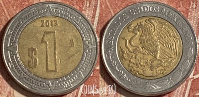 Мексика 1 песо 2013 года, KM# 603, 146r-093