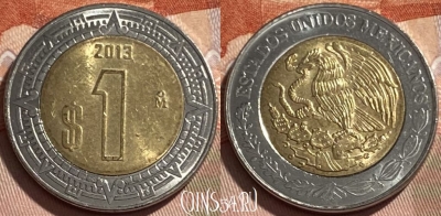 Мексика 1 песо 2013 года, KM# 603, 496р-026