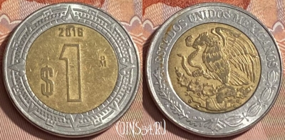 Мексика 1 песо 2016 года, KM# 603, 461r-259