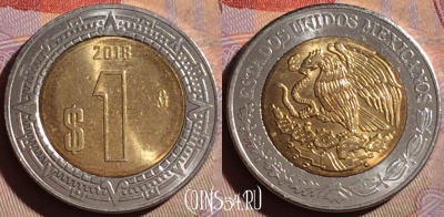 Мексика 1 песо 2018 года, KM# 603, 329g-134