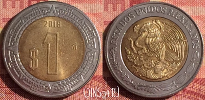 Мексика 1 песо 2018 года, KM# 603, 332i-136