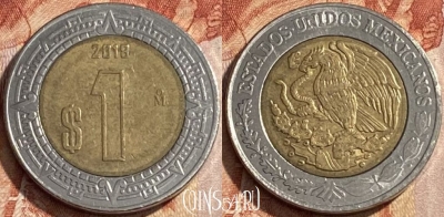 Мексика 1 песо 2018 года, KM# 603, 445q-056