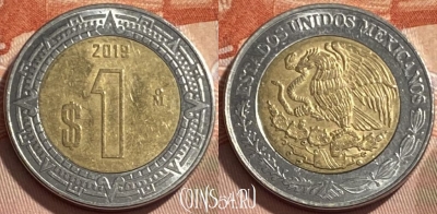 Мексика 1 песо 2019 года, KM# 603, 495р-078