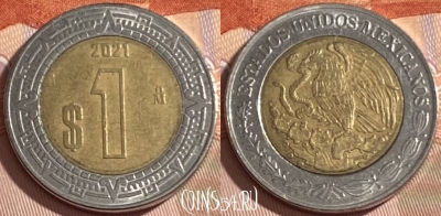 Мексика 1 песо 2021 года, KM# 603, 384r-001 ♛