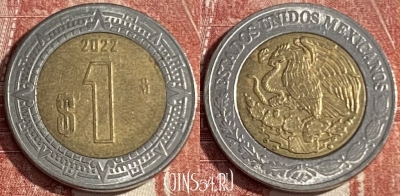Мексика 1 песо 2022 года, KM# 603, 370r-062
