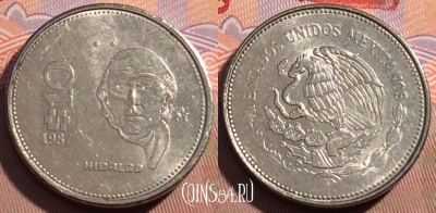 Мексика 10 песо 1987 года, KM# 512, 093c-142